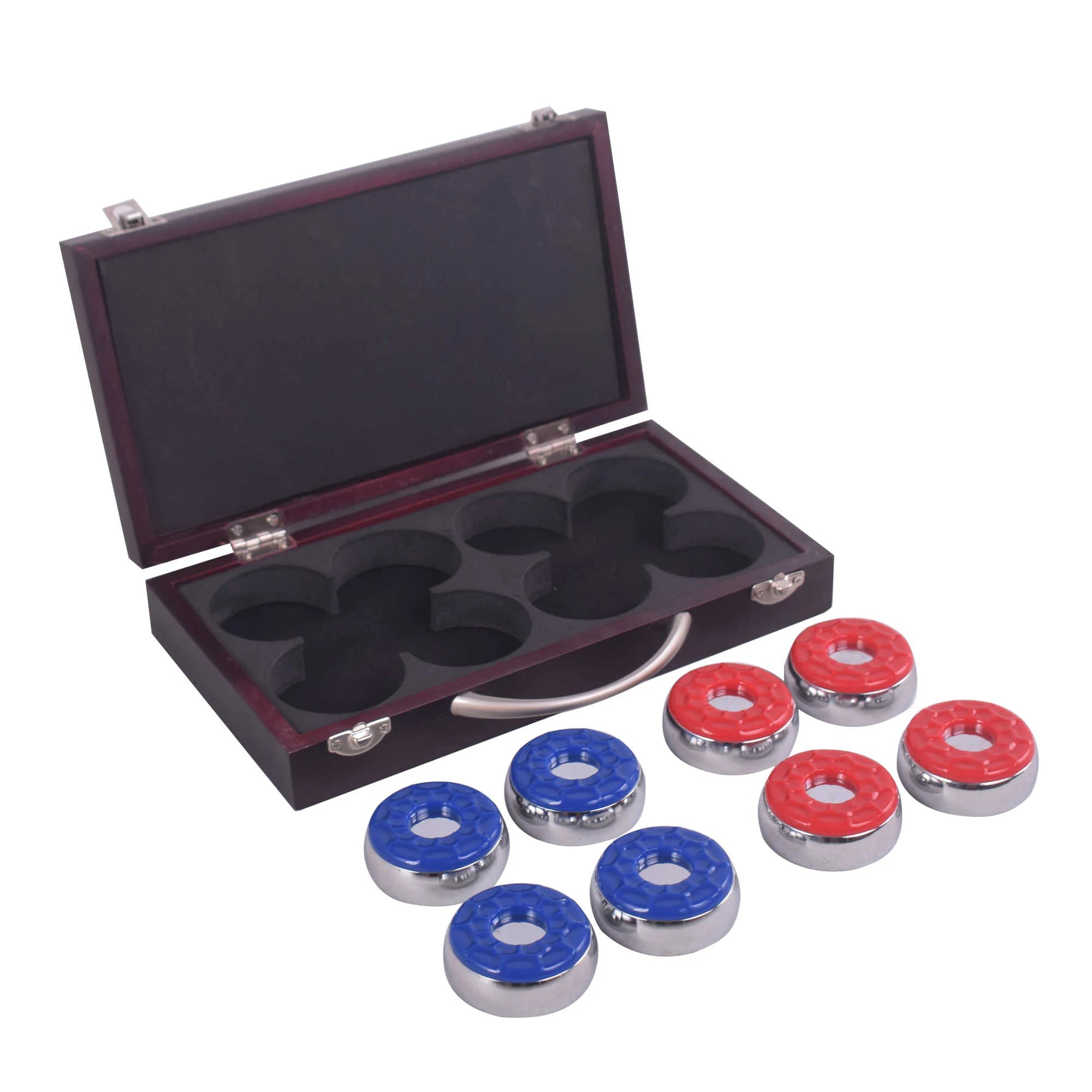 Hathaway Games Shuffleboard Pucks With Case - Set Of 8